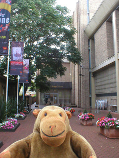 Mr Monkey outside the entrance of the National Army Museum