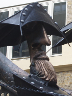 One of the crew of The Navigators sculpture
