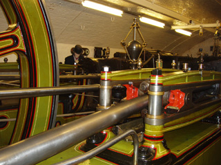 A view down into the museum at the stern