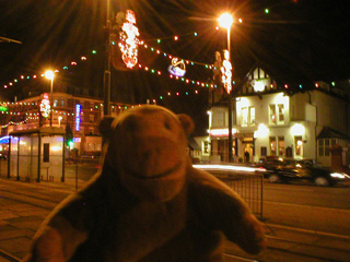 Mr Monkey looking at illuminated genies