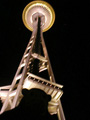 Chief Seattle and the Space Needle by night