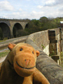 Climbing down beside the aqueduct