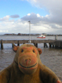 Lifeboat and ferry