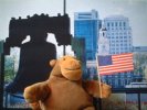 Monkey with flag