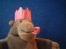 Monkey blowing party squeaker animation