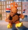 Flag waving monkey animation