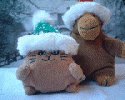 Monkey, Cat and Reindeer animation