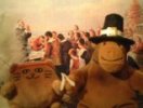 Pilgrim Monkey and Indian Cat with wishbone