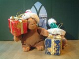 Monkey and Cat with parcels